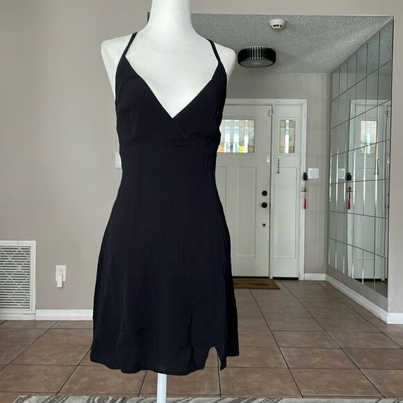 NWOT Kimchi Blue Strappy Black Mini Dress - Picture 1 of 9